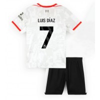 Echipament fotbal Liverpool Luis Diaz #7 Tricou Treilea 2024-25 pentru copii maneca scurta (+ Pantaloni scurti)